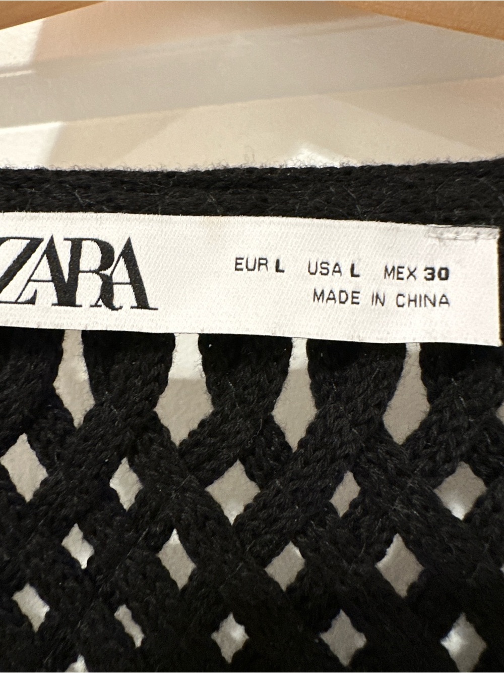 Zara Black Crochet Fringe Vest - Picture 4 of 5